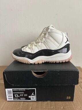 Jordan 11 Retro (PS) Little Kids White/Black/Gum Sneaker Size 13c